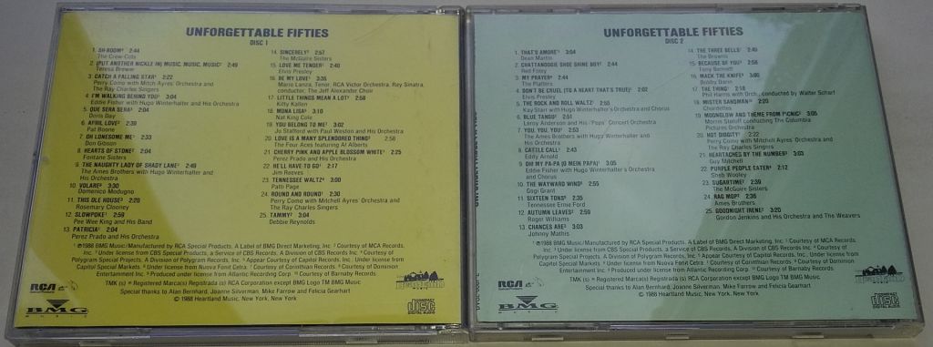 VARIOUS  Unforgettable Fifties  (Disc 1/Disc 2)  CD US - фото фото фото 2