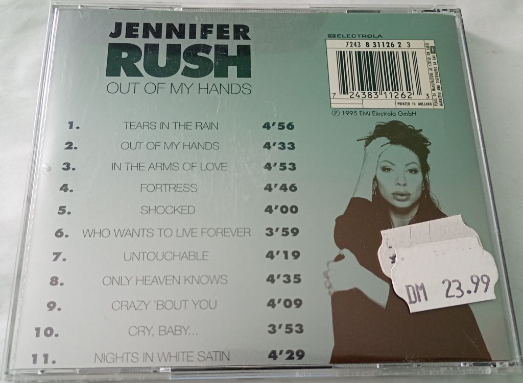 JENNIFER RUSH Out Of My Hands CD Holland - фото фото фото 2