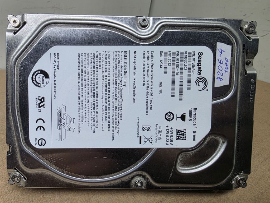 1000Gb 1Tb 3,5 SATA ST1000DL002 Seagate жорсткий диск  (8206-4) - фото фото фото 2