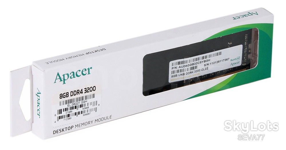 Apacer DDR4 8GB 3200Mhz   (EL.08G21.GSH) - фото фото фото 1