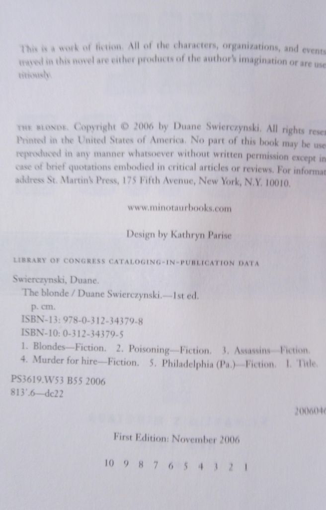 Blonde The Duane Swierczynski English на Английском книга - фото фото фото 2