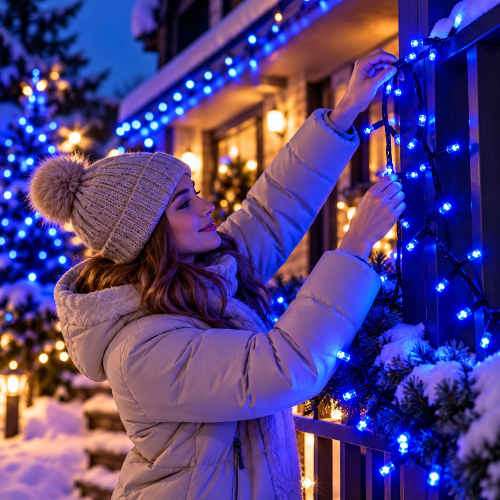 Зовнішня гірлянда-нитка String-Lights 100L 3.3B, 10 м 100 LED Синій - фото фото фото 3