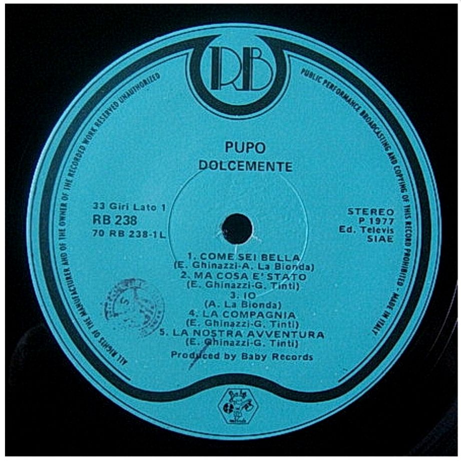 Pupo - Come Sei Bella / Dolcemente - 1977.  (LP). 12. Vinyl. Пластинка. Italy - фото фото фото 2