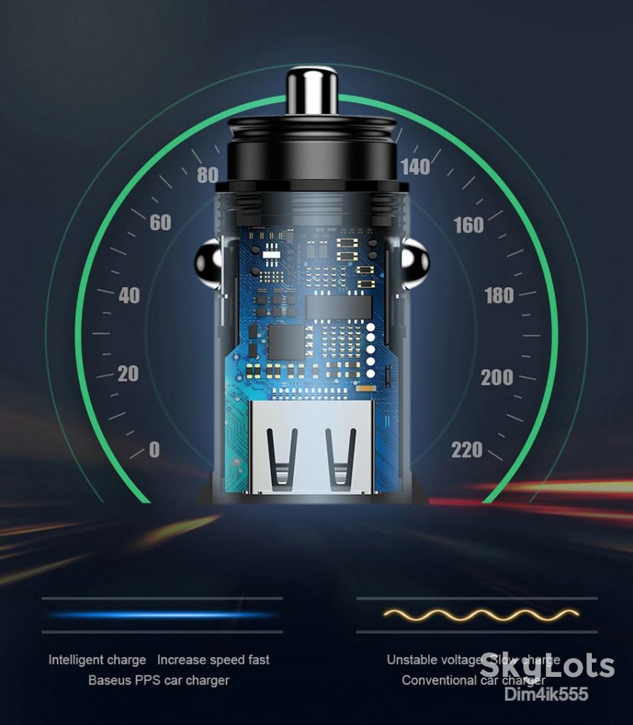 Автомобильное зарядное устройство Baseus Circular Plastic BS-C16C1 Dual QC3.0 2USB 30W 5A - фото фото фото 6