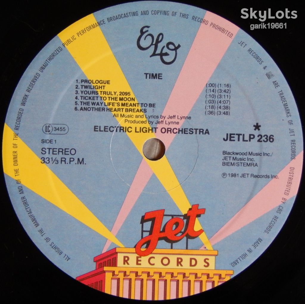 ELO – Time  (Jet Records – JET LP 236, Holland) insert EX+/NM- - фото фото фото 2