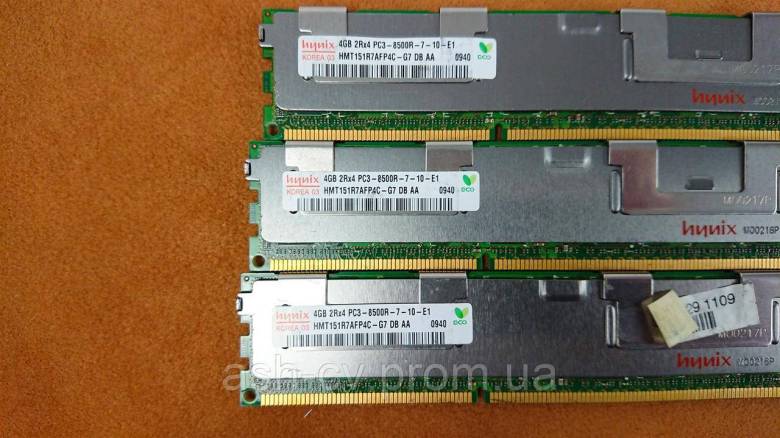 Оперативна пам&amp;#039;ять, для серверів, Hynix, PC3-8500R-7-10-E1, DDR3, 4Gb - фото фото фото 1