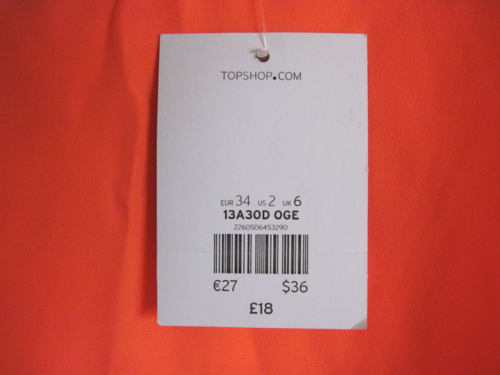 Новый оранжевый   топ  "TOPSHOP " р.40 - фото фото фото 5