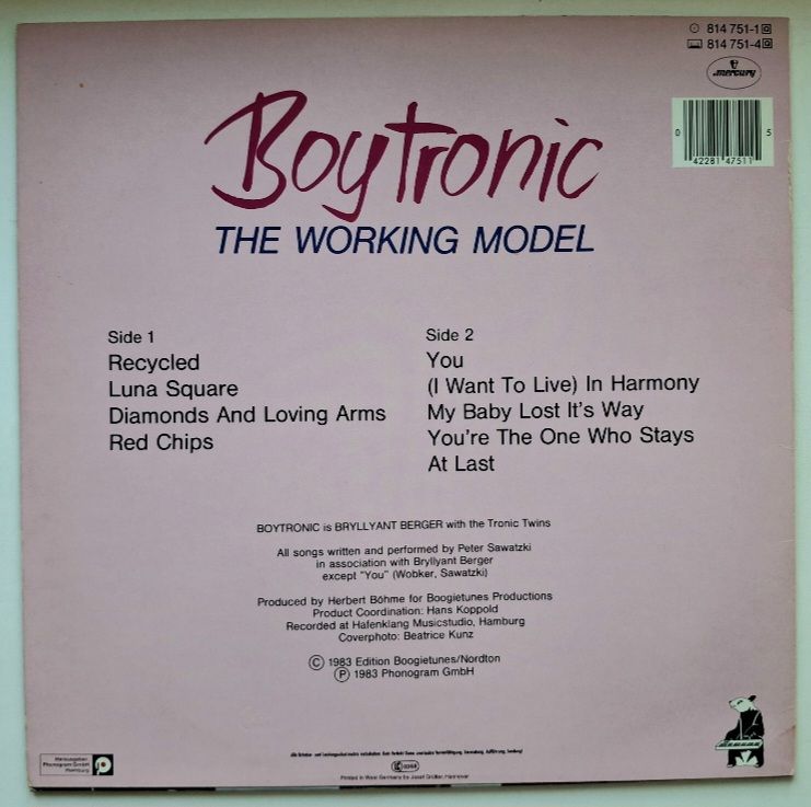 Boytronic - The Working Model - 1983.  (LP). 12. Vinyl. Пластинка. Germany. - фото фото фото 1