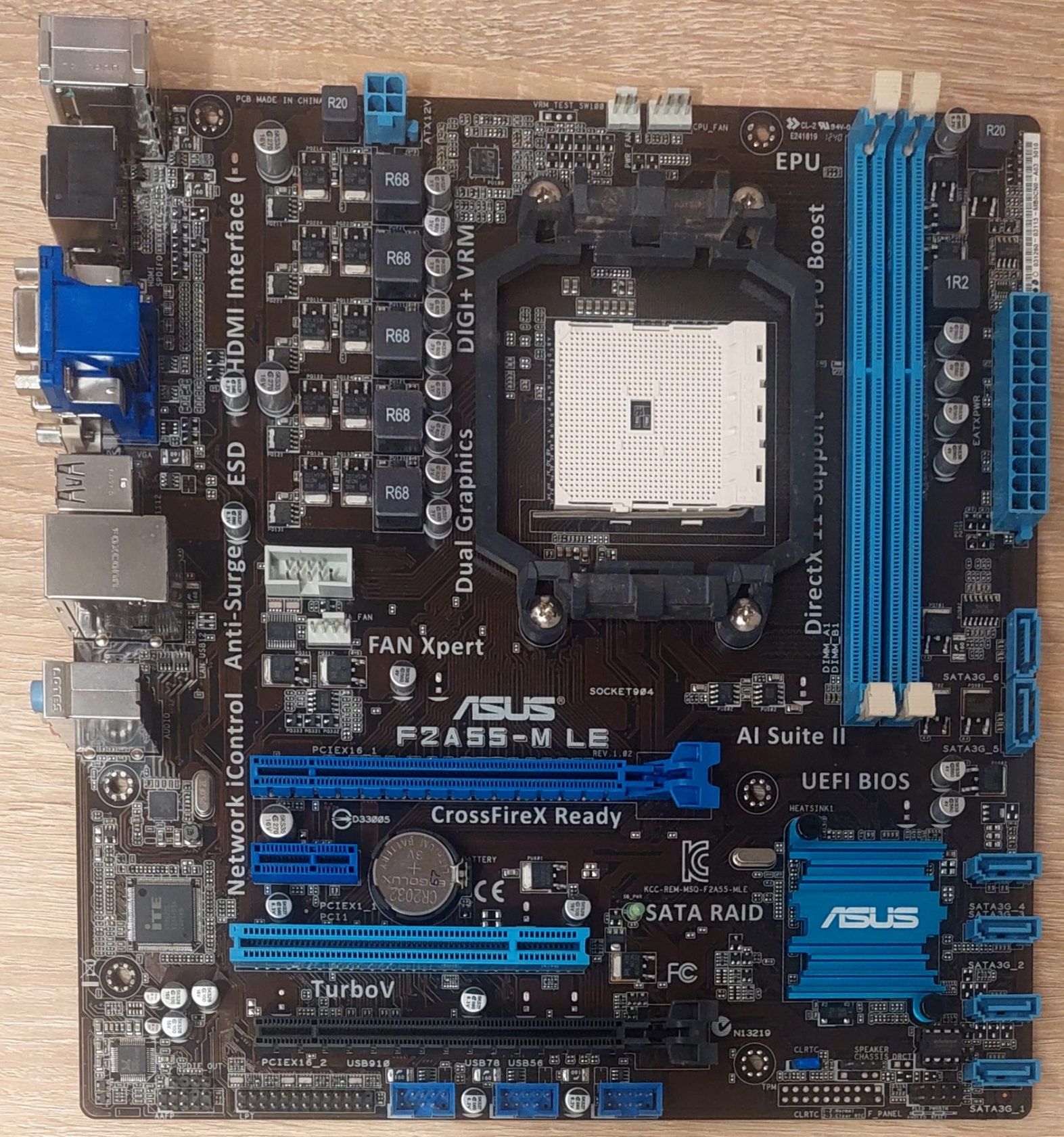Материнська плата  Asus F2A55-M LE  Socket FM2/MicroATX/2 x DDR3 Б/В - фото фото фото 1