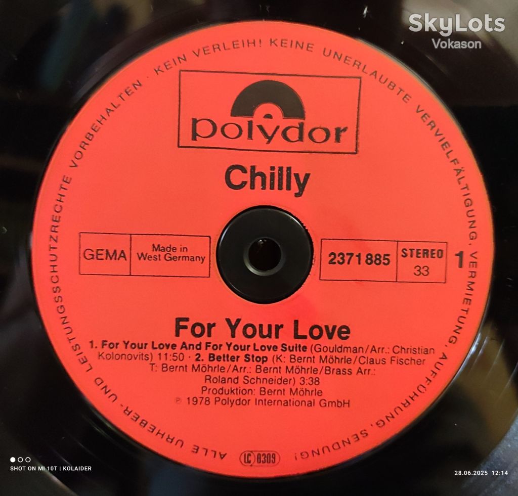 Chilly - For Your Love - 1978  NM/NM - фото фото фото 2