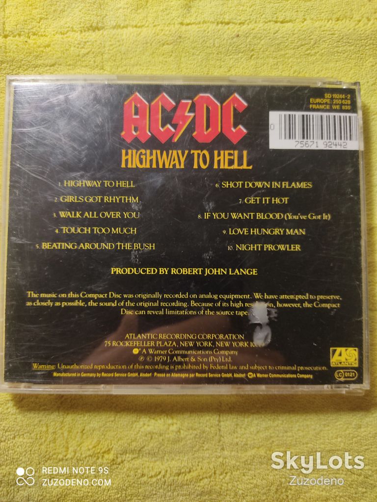 CD    (EU)  AC/DC – Highway To Hell   (Fair/VG) - фото фото фото 8