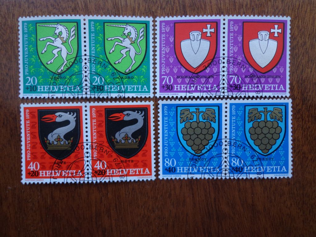 Швейцария, 1979, гербы , гаш. / полная серия, пара / - фото фото фото 0