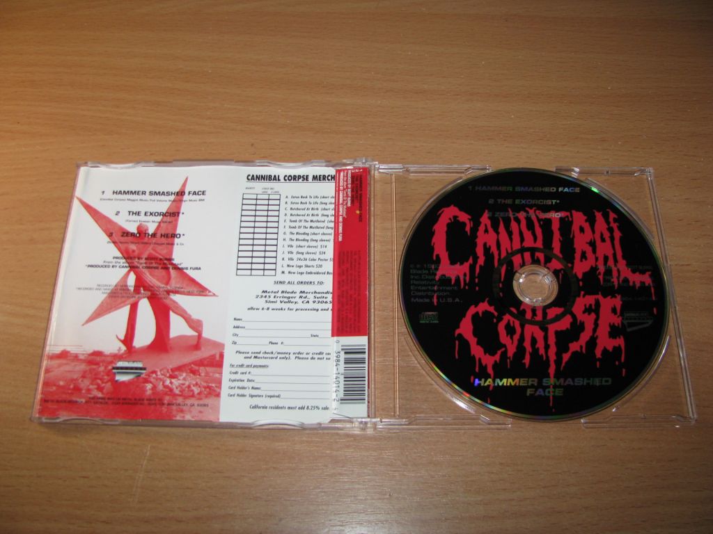 CANNIBAL CORPSE - Hammer Smashed Face  (1993 Metal Blade USA) - фото фото фото 1
