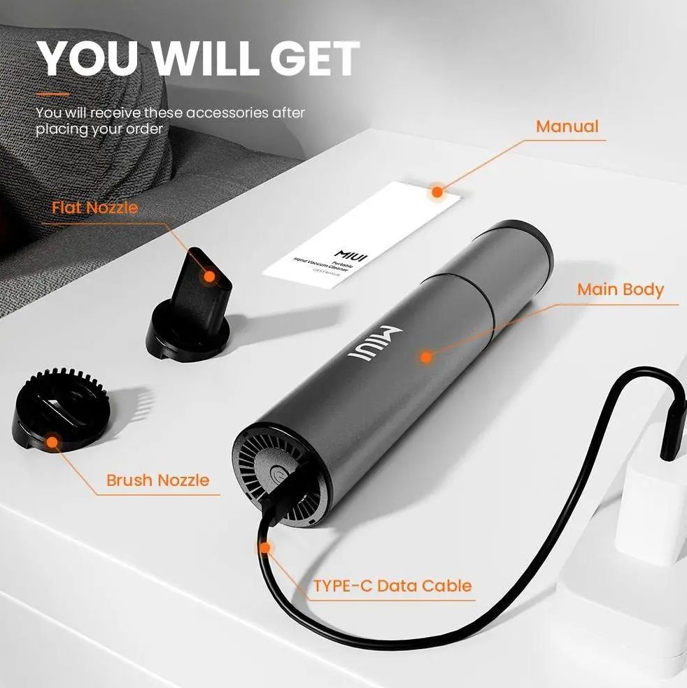 Акумуляторний ручний пилосос MIUI Mini Portable Vacuum Cleaner - фото фото фото 7