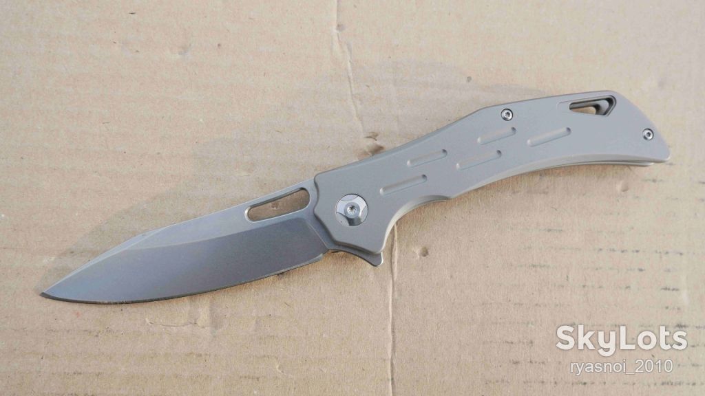 Untitled EF334, Titanium, D2 Stonewash, Ball Bearing, Outdoor, Tactical, EDC, Frame Lock - фото фото фото 13