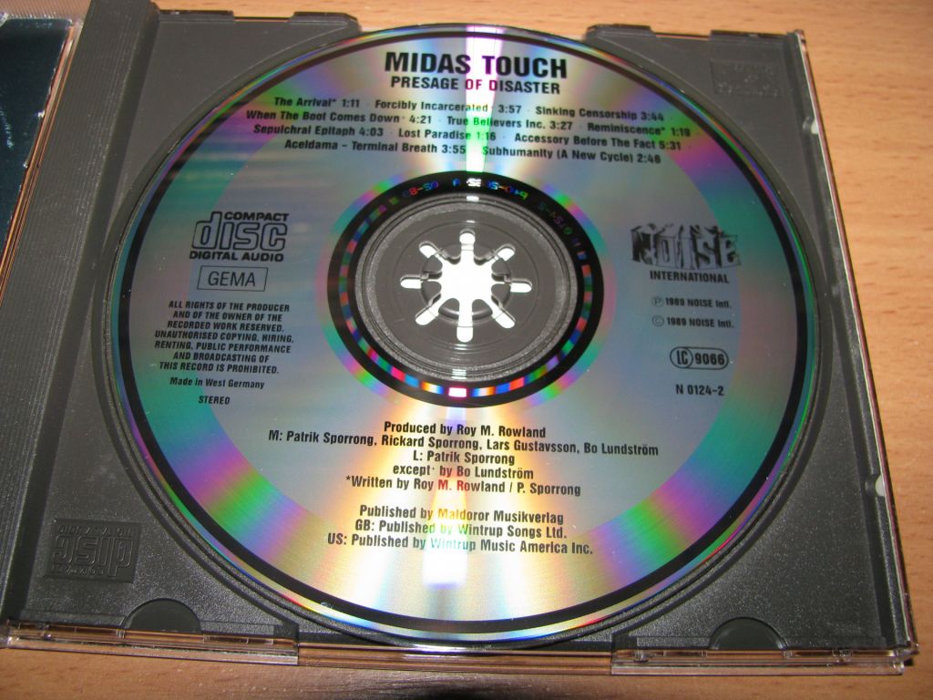 MIDAS TOUCH - Presage Of Disaster   (1989 Noise 1st press) - фото фото фото 2