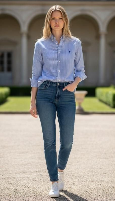 Смугаста жіноча сорочка ralph lauren - фото фото фото 1