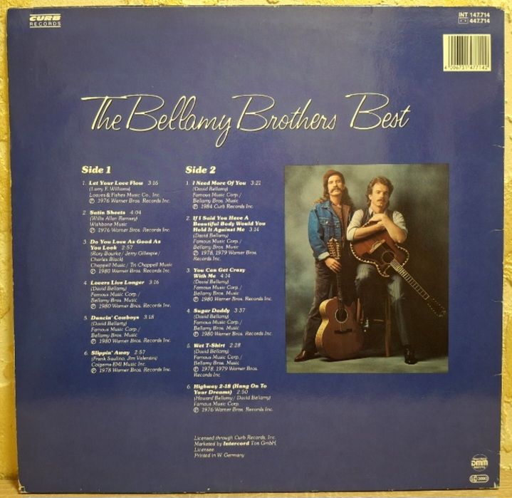 The Bellamy Brothers - Best - 1976-84.  (LP). 12. Vinyl. Пластинка. Germany. - фото фото фото 1