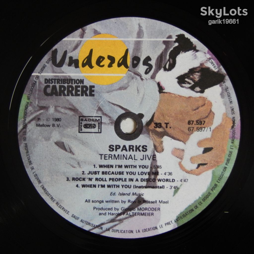 Sparks – Terminal Jive  (Underdog – 67.597, France) EX+/EX+ - фото фото фото 2