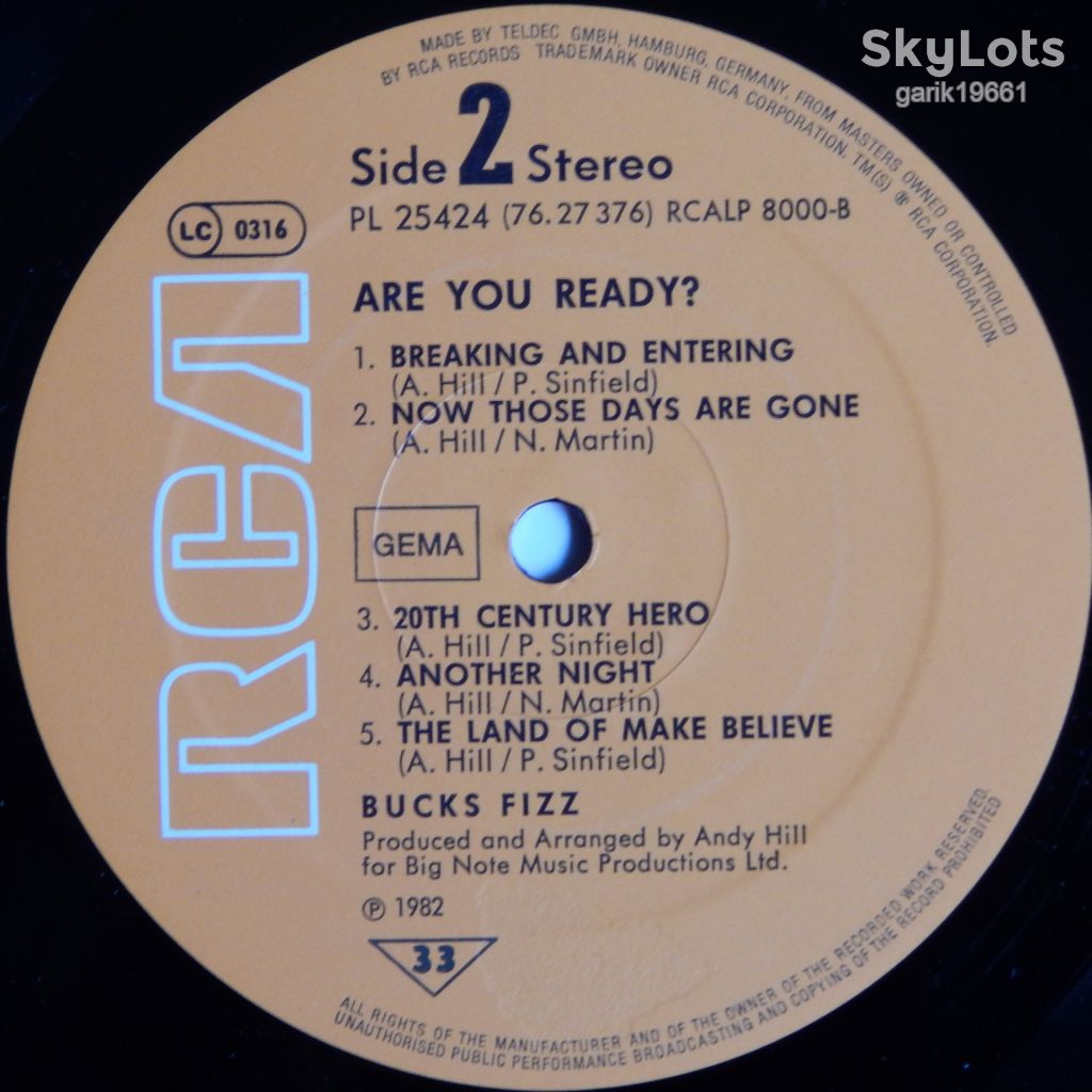Bucks Fizz – Are You Ready?   (RCA – PL 25424, Germany) EX+/NM- - фото фото фото 4