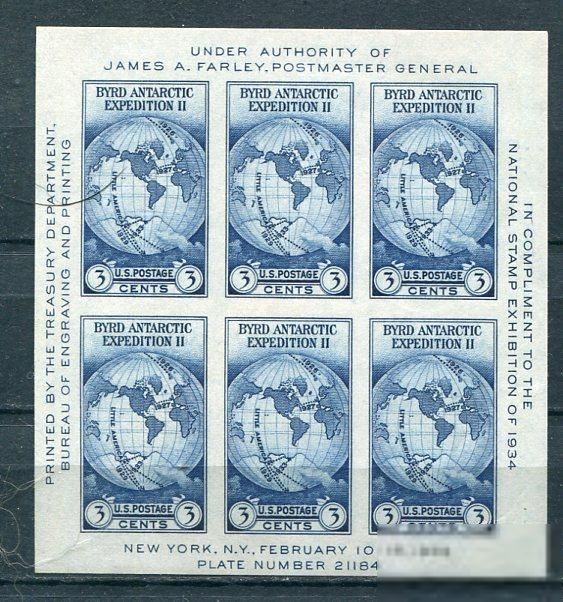 США  USA 1934 Farley Byrd Expedition MNH - фото фото фото 0