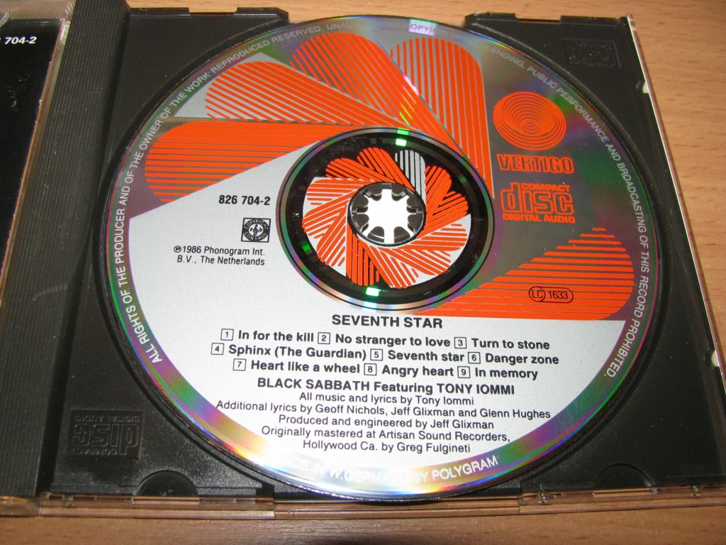 BLACK SABBATH - Seventh Star    (1986 Vertigo 1st press,W.Germany) - фото фото фото 2