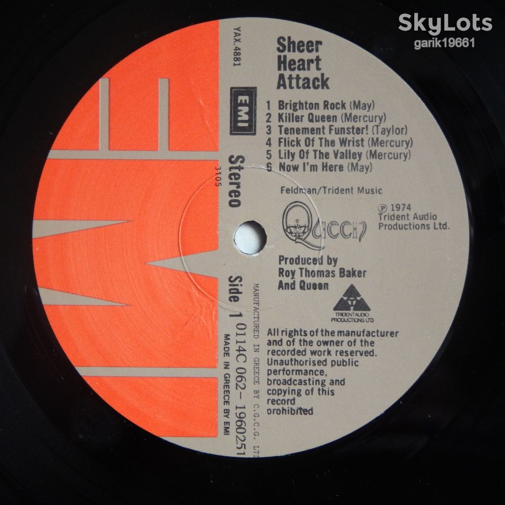 Queen – Sheer Heart Attack   (EMI – 062-1960251, Greece) EX/EX+ - фото фото фото 2