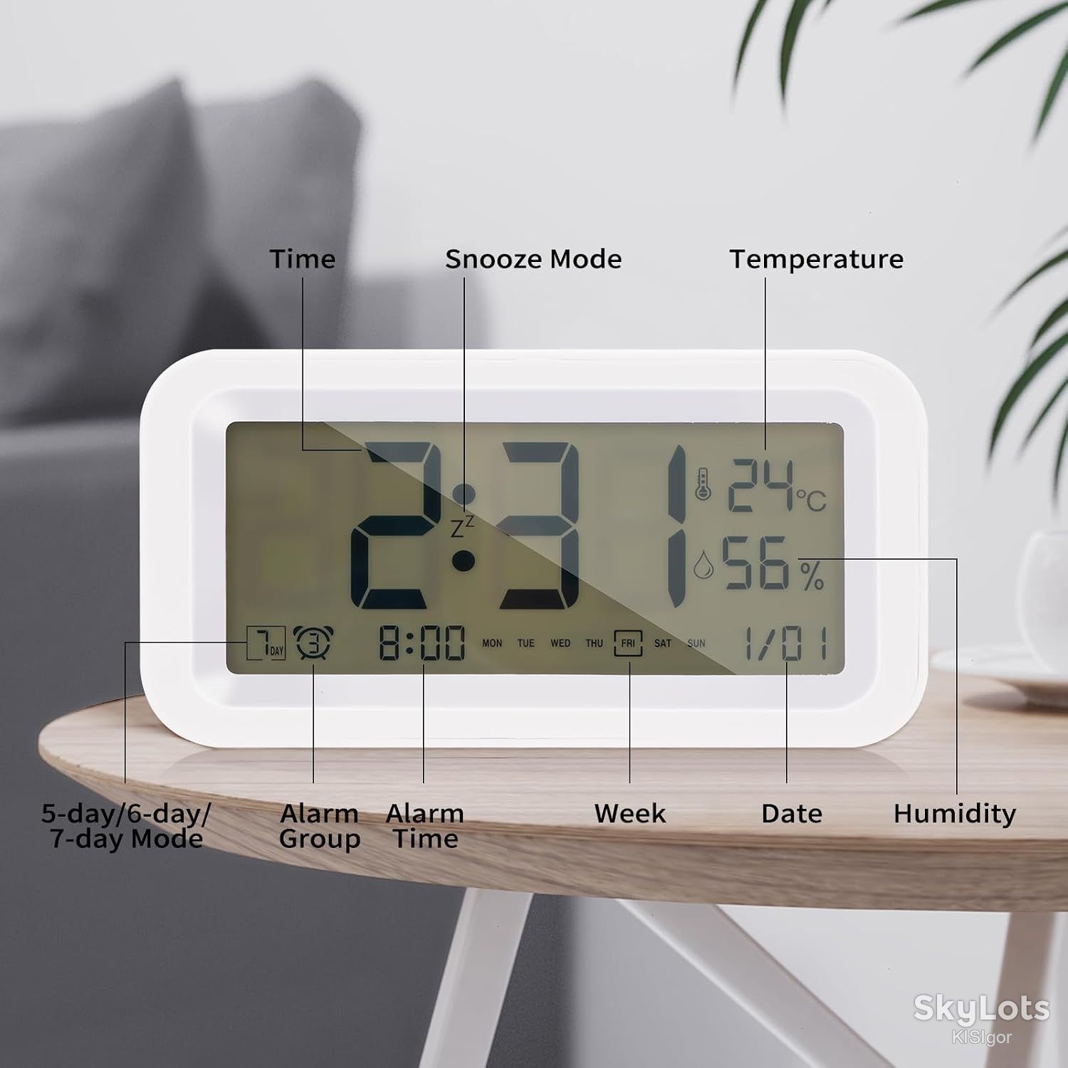 Цифровий настільний годинник-будильник Time Alarm Clock *80934 - фото фото фото 1