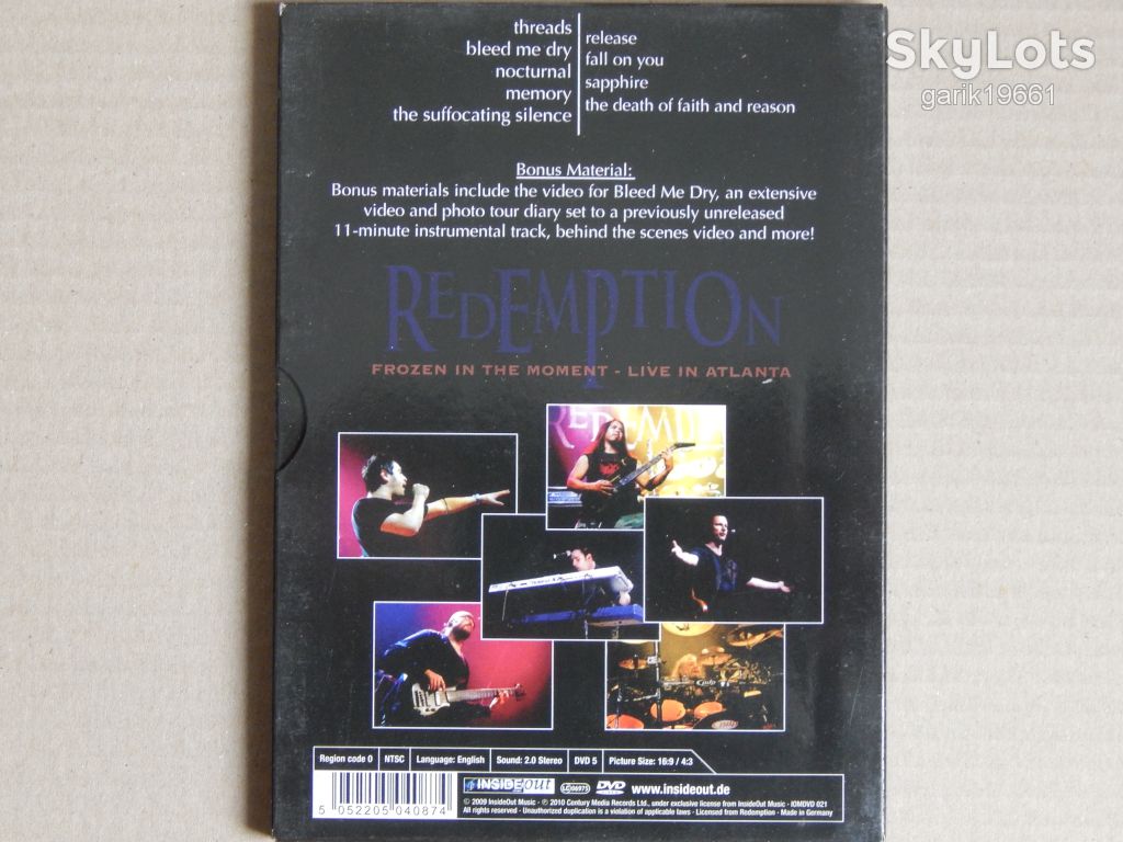 Redemption ‎– Frozen In The Moment - Live In Atlanta (DVD, Unofficial Release, Digipak) - фото фото фото 1
