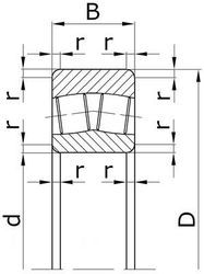подшипник 3640 ГПЗ-11     ( bearing 22340 ) сферический двухрядный роликовый  ГОСТ 5721-75 - фото фото фото 2