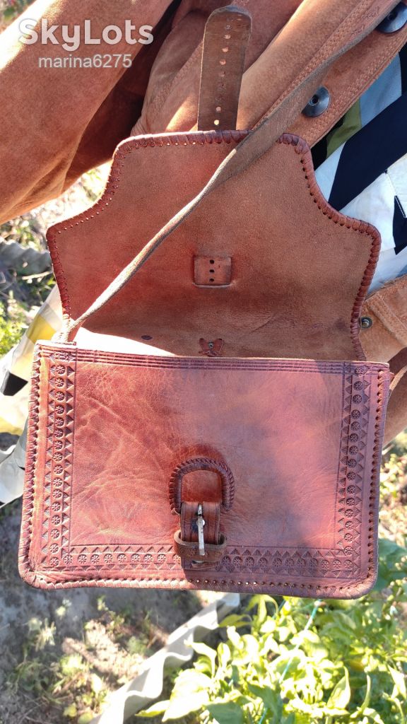 СУМКА crossbody ПОЛНОСТЬЮ НАТУРАЛЬНАЯ КОЖА - фото фото фото 5
