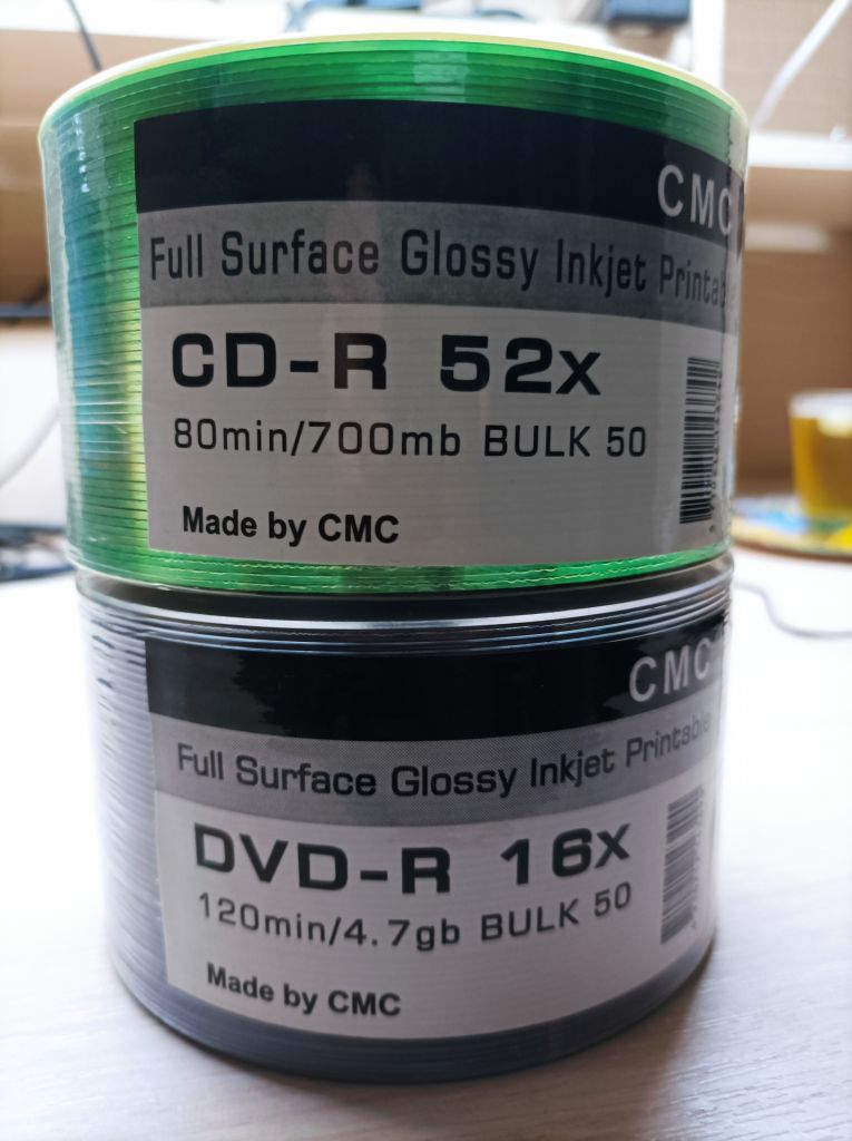 CMC 50 дисков DVD-R принтабельные с глянцевым покрытием Glossy Print.Тайвань - фото фото фото 3