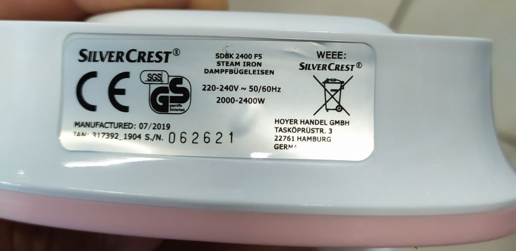 Новый немецкий беспроводной утюг Silver Crest SDBK 2400 F5 из Германии с гарантией - фото фото фото 5
