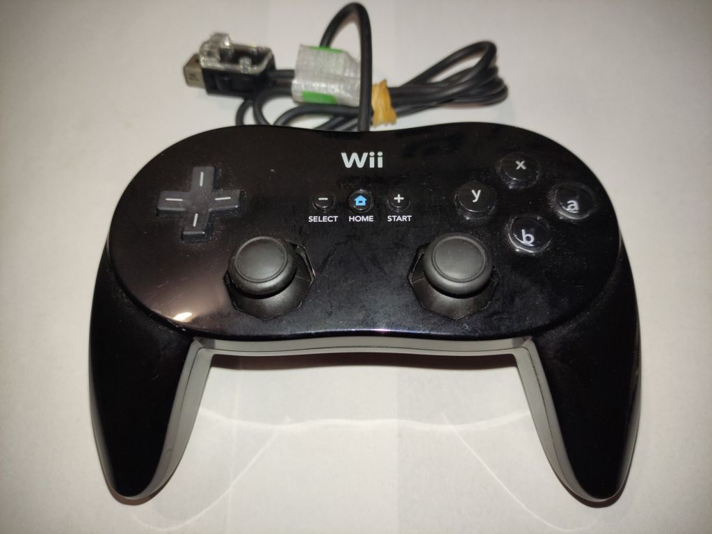 Nintendo Wii джойстик Classic Controller Pro оригінал чорний RVL-005 (-02) - фото фото фото 0