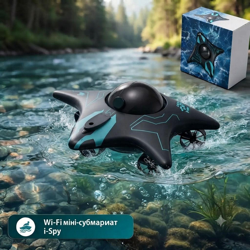 Підводний міні-дрон i-Spy з Wi-Fi камерою та керуванням зі смартфона - фото фото фото 2