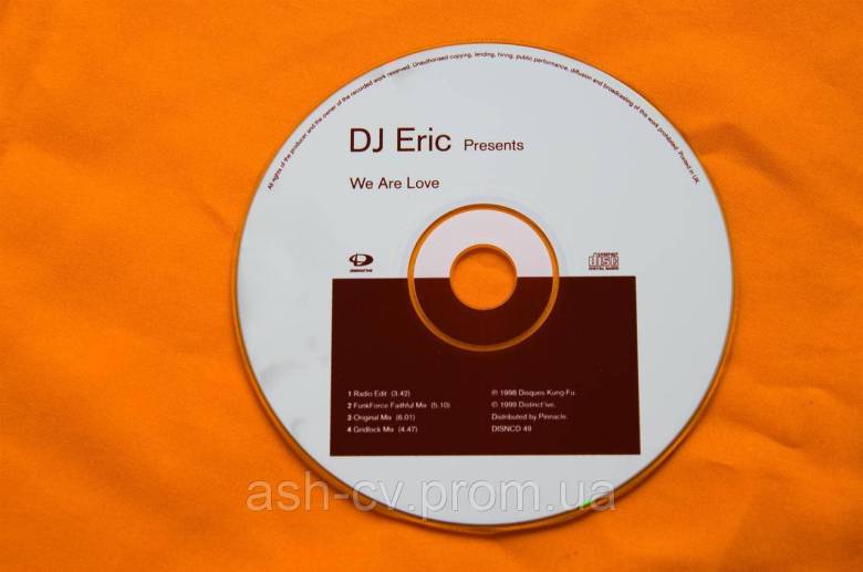 Музичний диск CD. DJ ERIC - фото фото фото 0