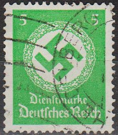 1934 - Рейх - Службова - Свастика 5 Mi.134 - гаш - фото фото фото 0