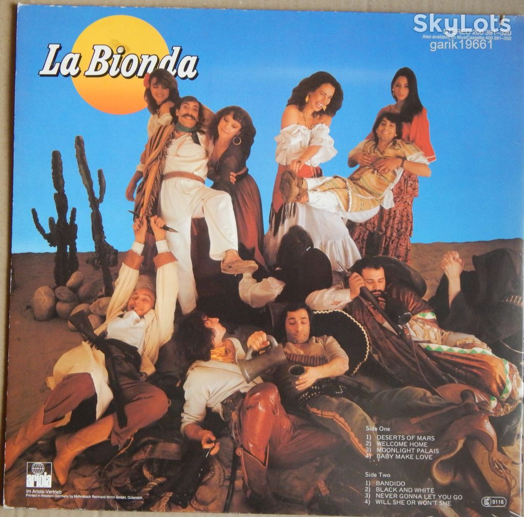 La Bionda – Bandido  (Ariola – 200 391, Germany) EX+/NM- - фото фото фото 1