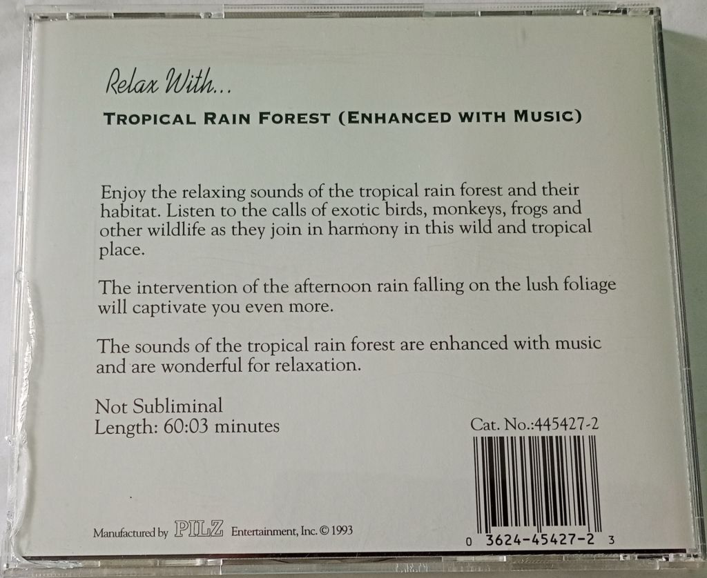 NO ARTIST Relax With... Tropical Rain Forest CD US - фото фото фото 2