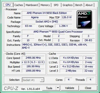 Четырехядерный AMD Phenom X4 9850 BE 2,5 GHz  (socket AM2+) - фото фото фото 1