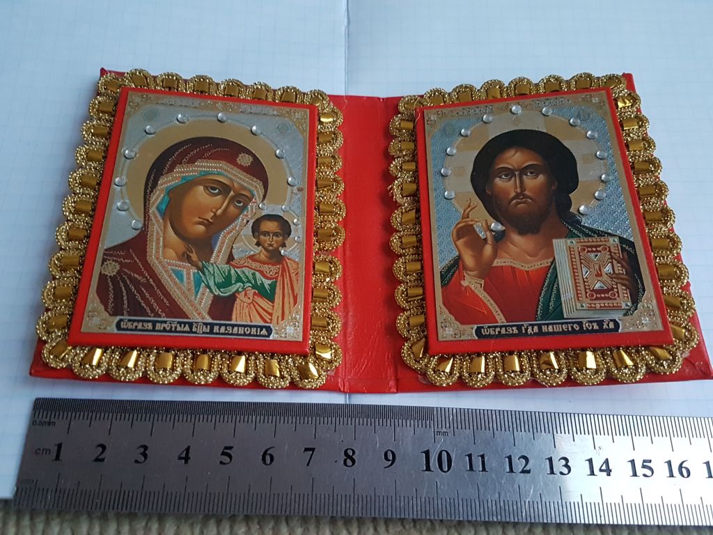 Икона книжечка, Иисус и Богородица - фото фото фото 3