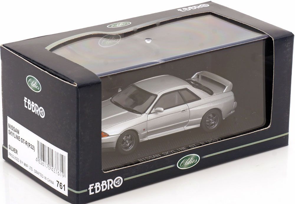 Ebbro 1:43 Nissan Skyline GT-R, R32  (1989) silver - фото фото фото 2