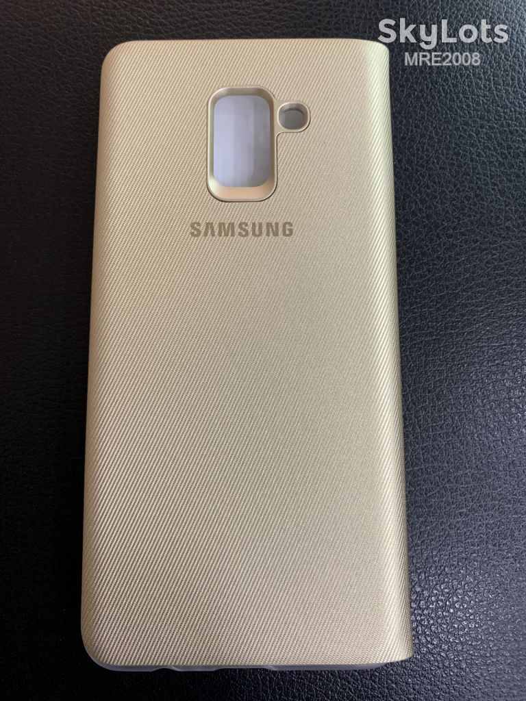 Чехол Samsung Neon Flip Cover Gold для Galaxy A8 Plus A730 - фото фото фото 3