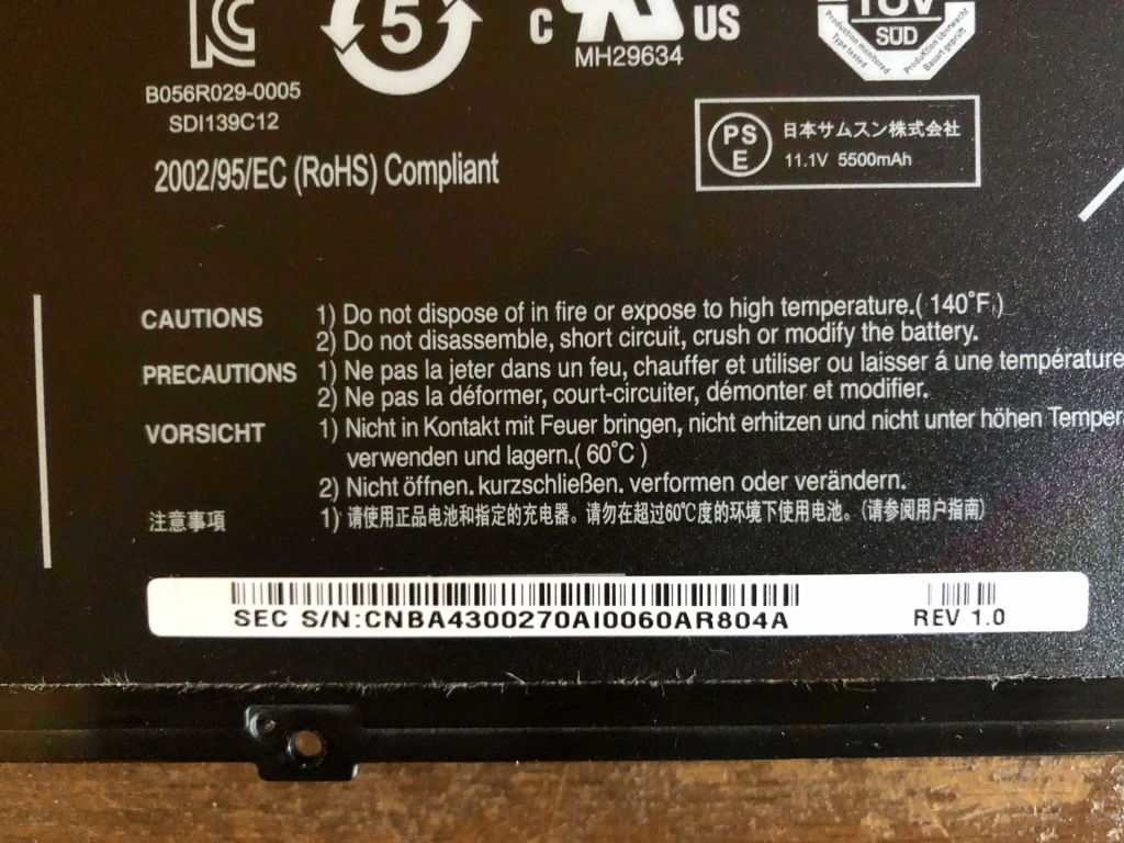 батарея Samsung SF510 34% зносу  AA-PN3VC6B - фото фото фото 4