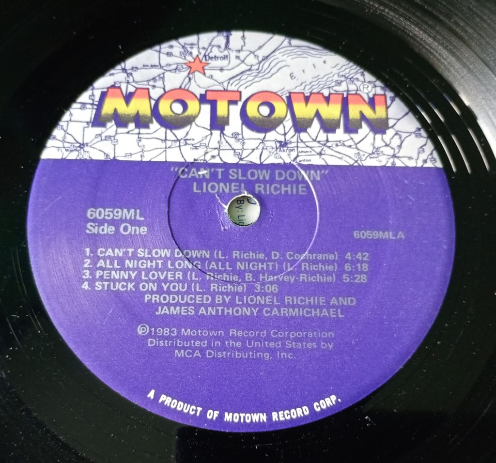 LIONEL RICHIE Can't Slow Down LP VG+/EX- - фото фото фото 3