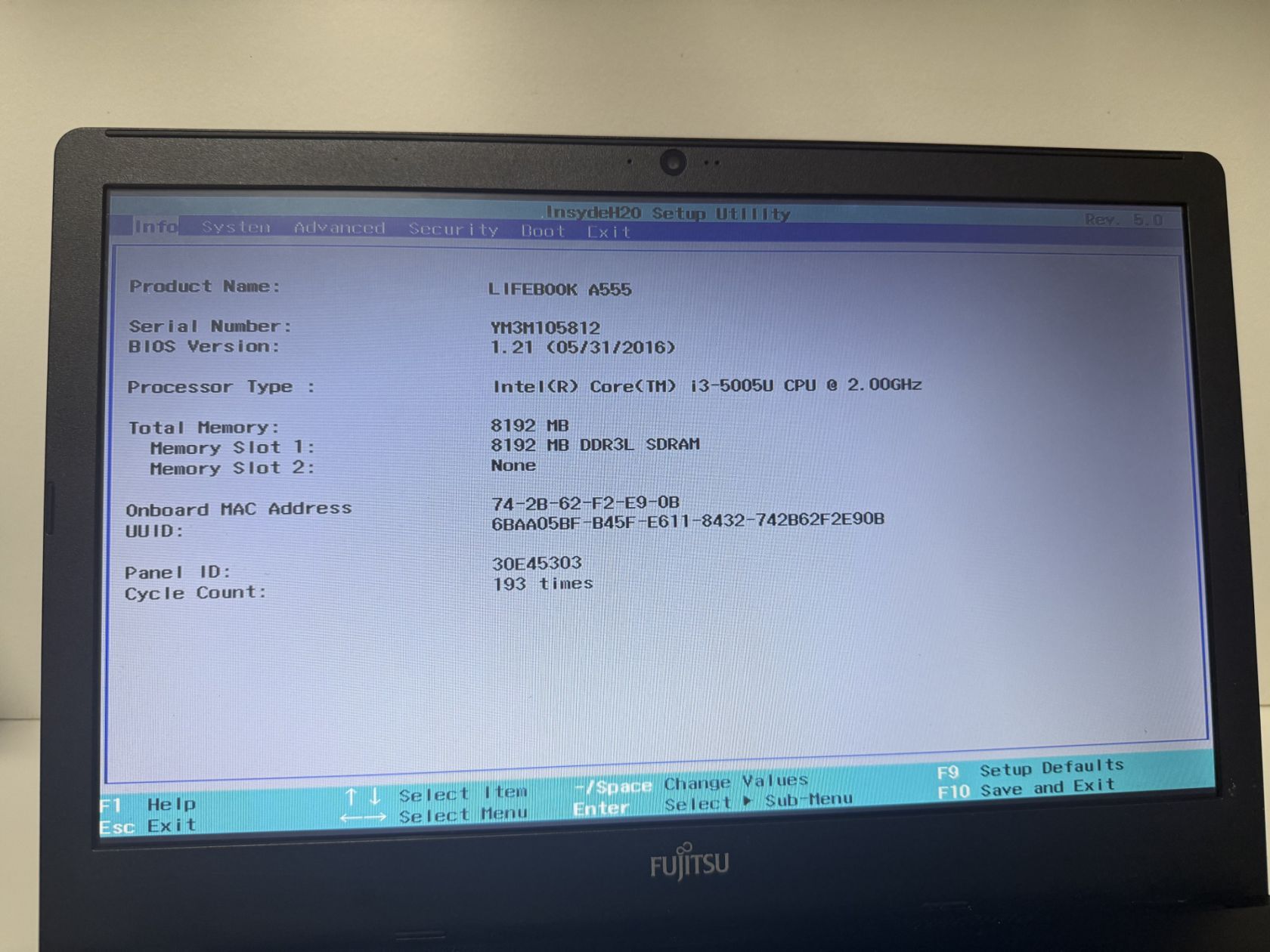 Ноутбук Fujitsu A555 Intel Core i3-5005U DDR3-8GB ID 00237 - фото фото фото 6