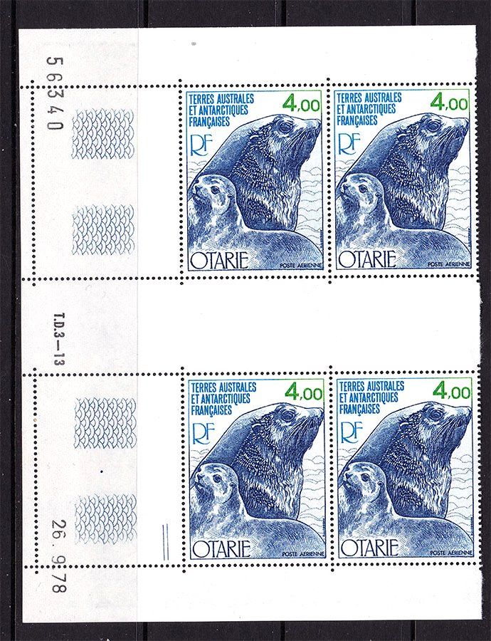 Фауна . ТААФ / TAAF 1978 г MNH - квартблок  - - фото фото фото 0