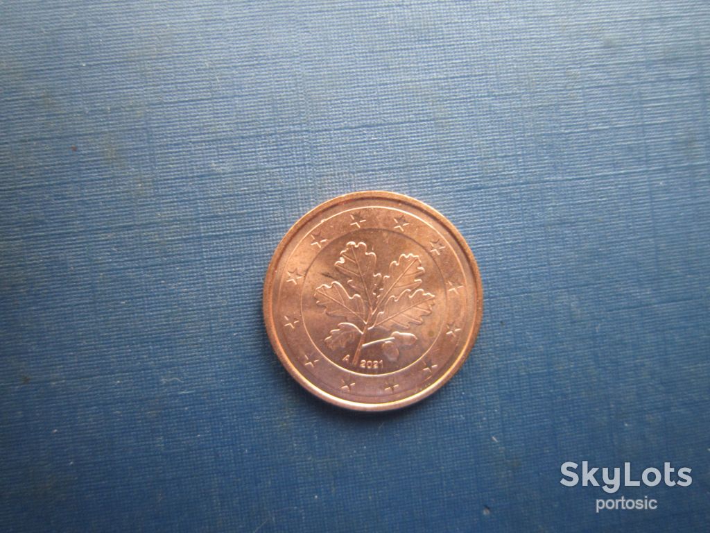 Монета 2 евроцента Германия 2021 А - фото фото фото 0