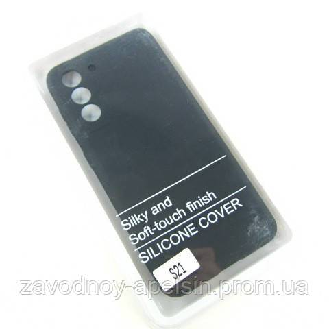 Samsung S21 G991 черный чехол Silicone Cover black - фото фото фото 1
