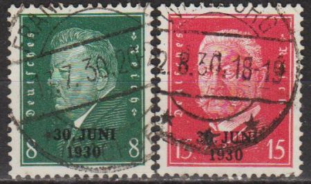 1930 - Німеччина - Рейнланд - надруки Mi.444-45 _2,40 € - фото фото фото 0